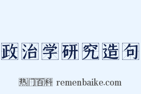 政治学研究造句是什么意思的图片